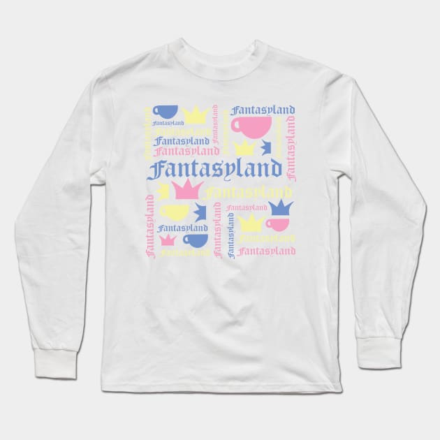 Fantasyland Block Long Sleeve T-Shirt by Geek Tees